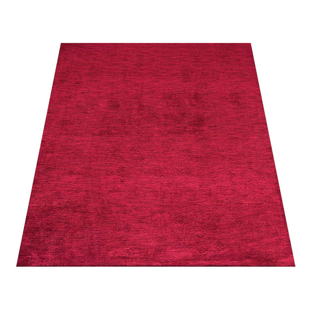 Solid Hand Knotted Silk Rug