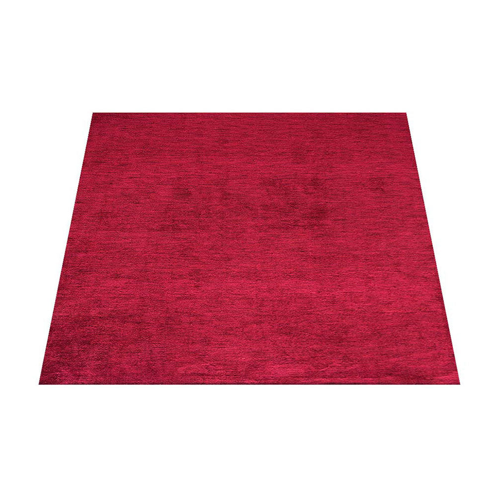 Solid Hand Knotted Silk Rug