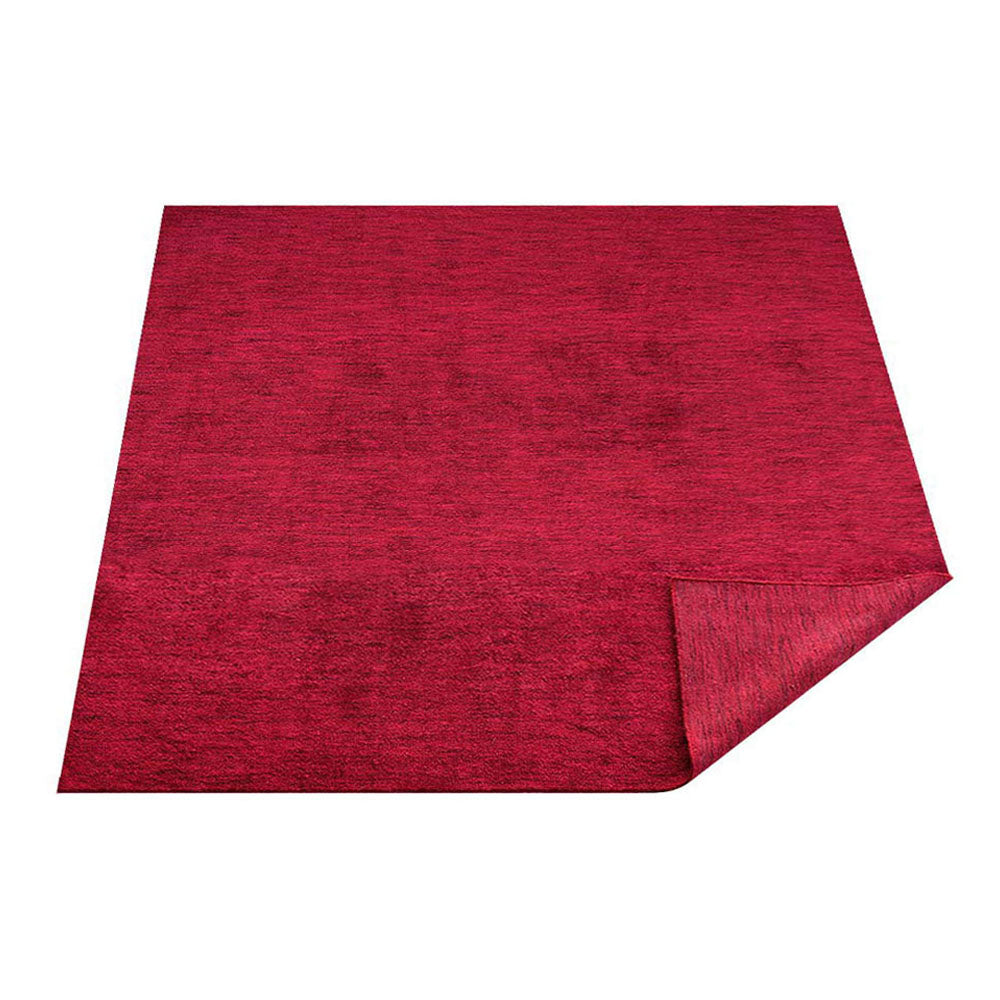 Solid Hand Knotted Silk Rug