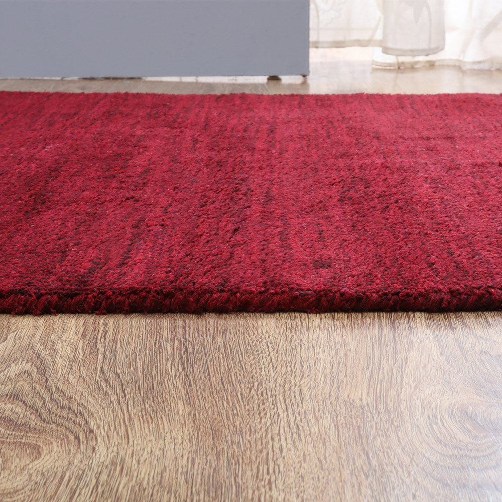 Solid Hand Knotted Silk Rug