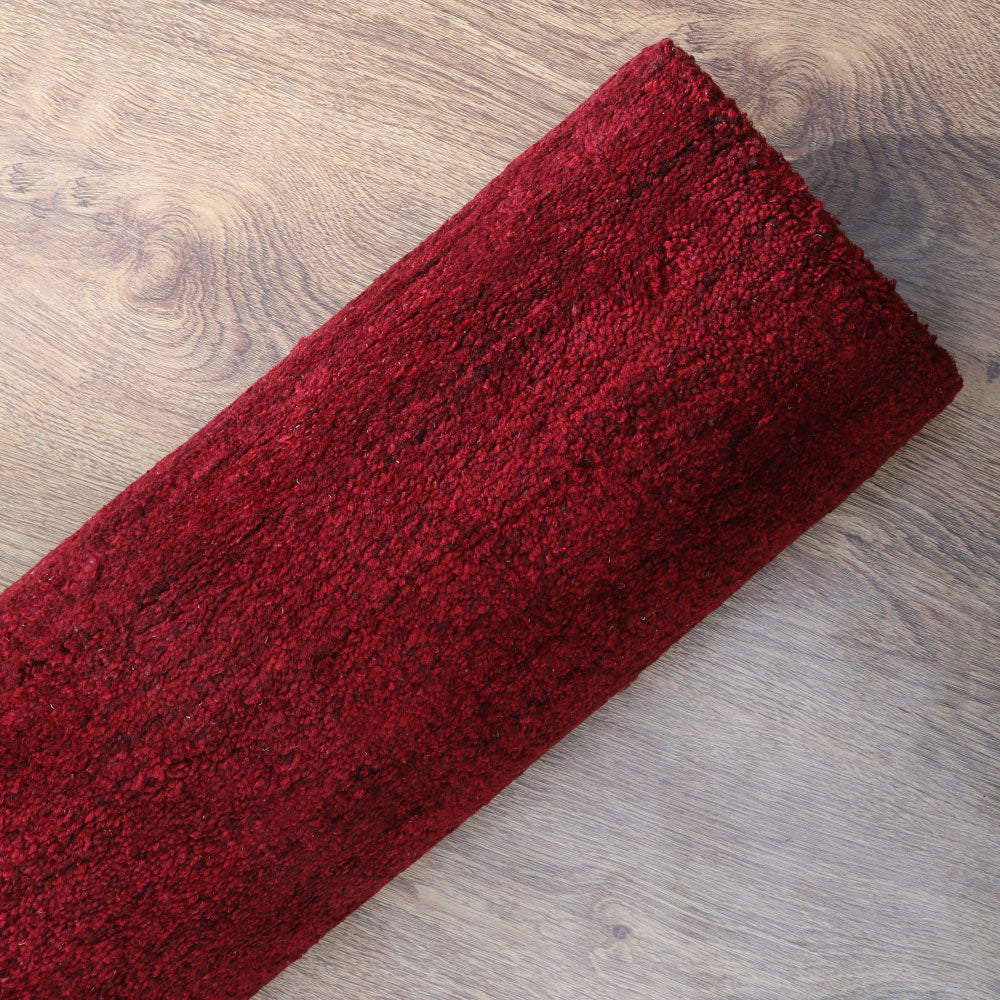 Solid Hand Knotted Silk Rug