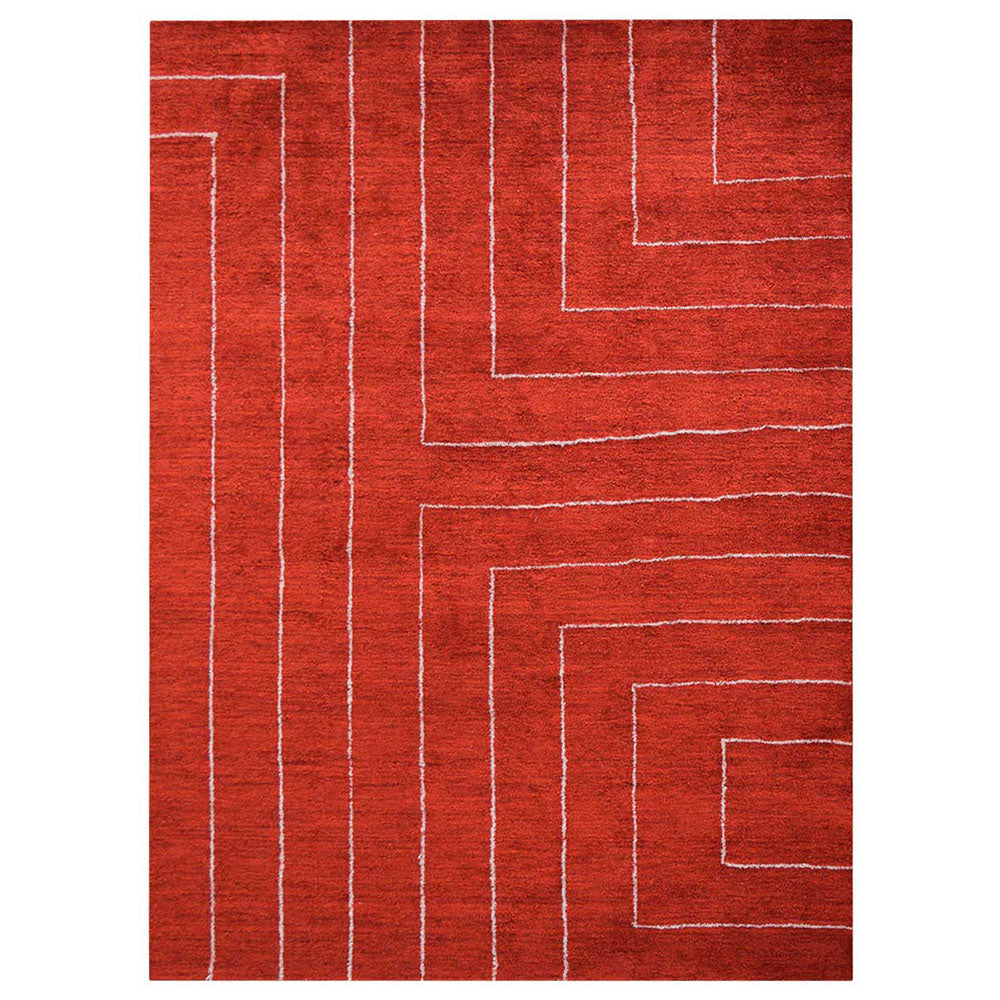 Warli Hand Knotted Loom Silk Area Rug