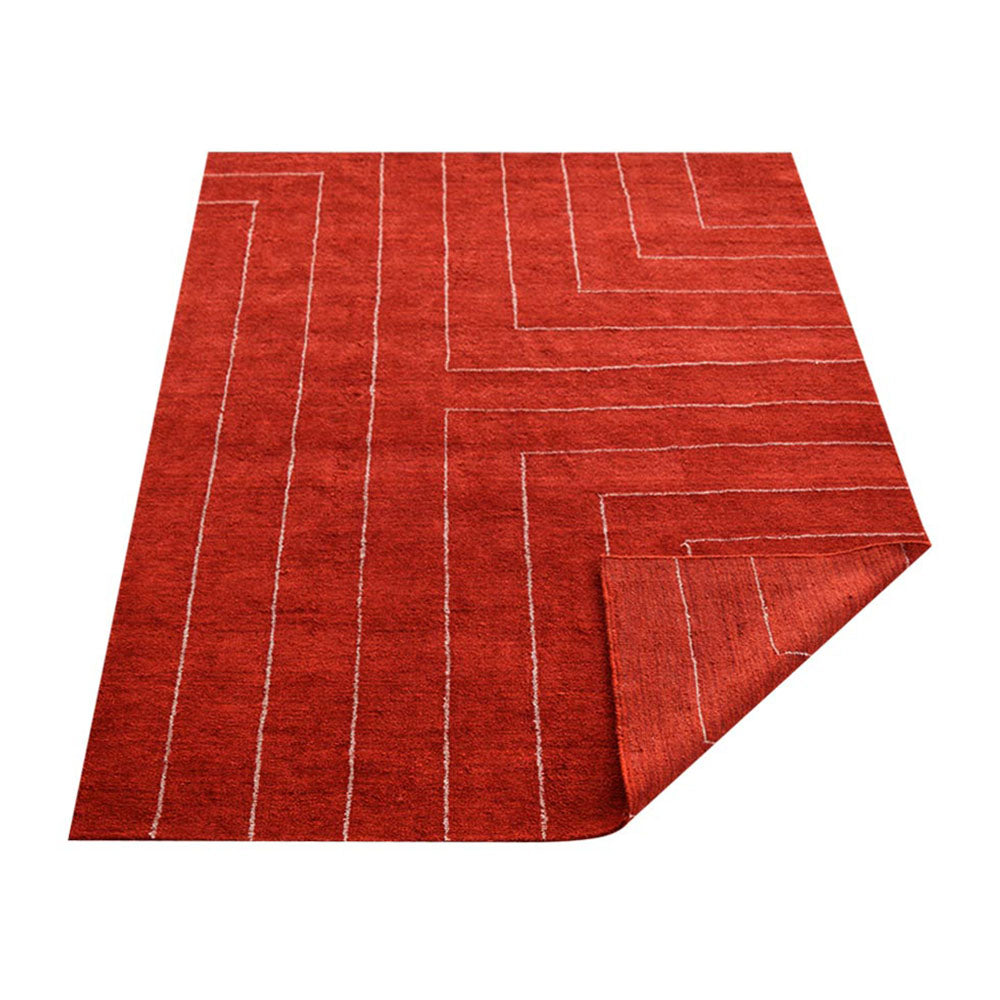 Warli Hand Knotted Loom Silk Area Rug