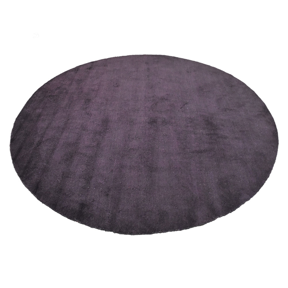 Solid Hand Knotted Silk & Wool Rug