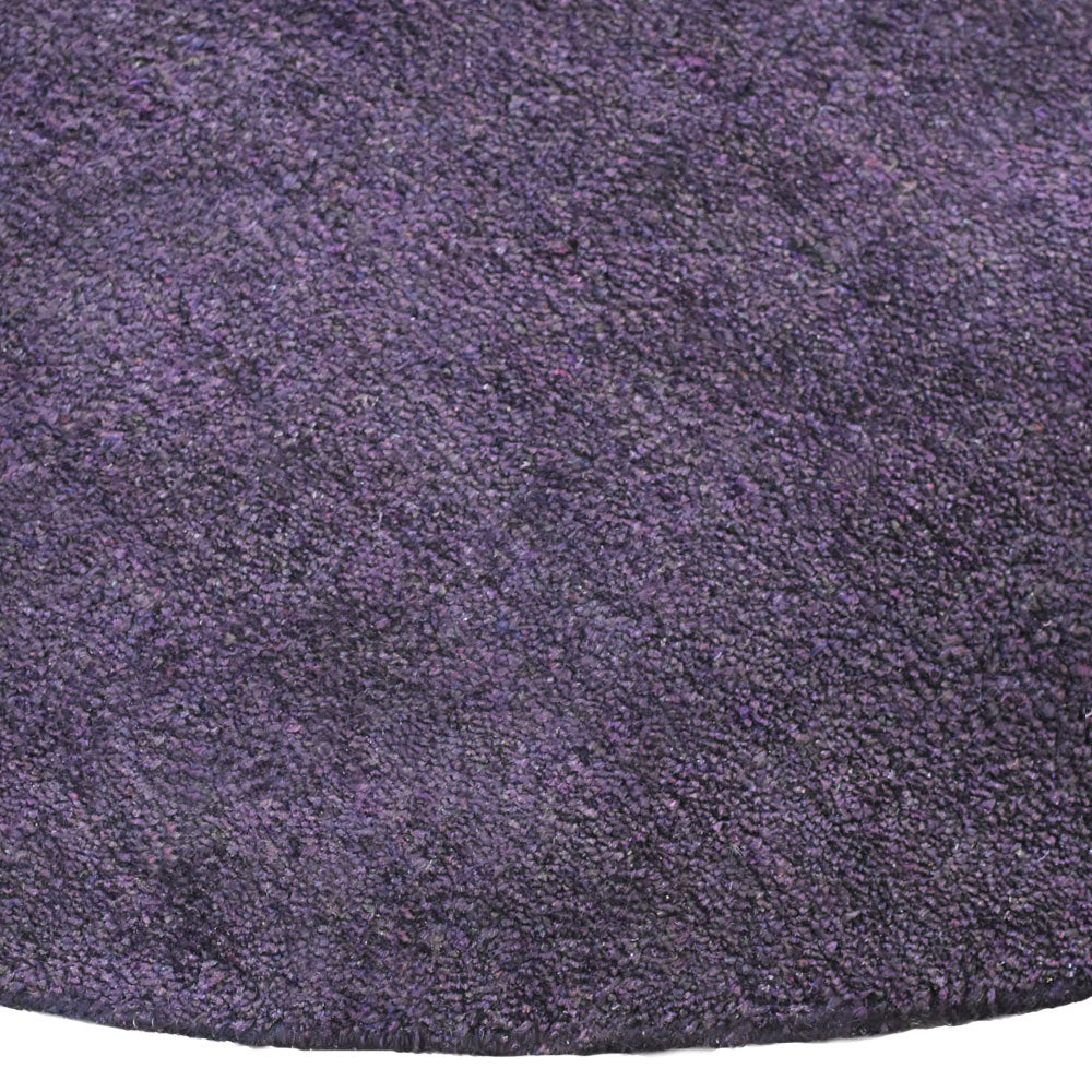 Solid Hand Knotted Silk & Wool Rug