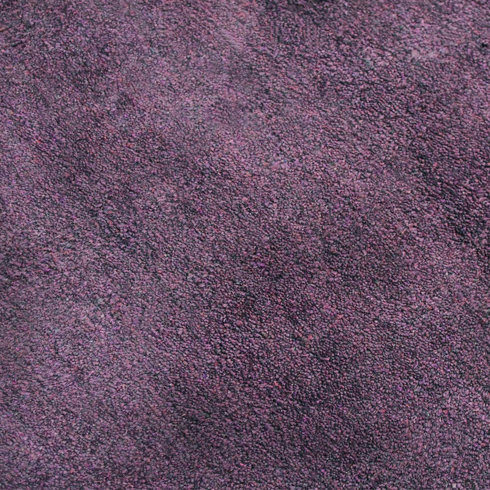 Solid Hand Knotted Silk & Wool Rug
