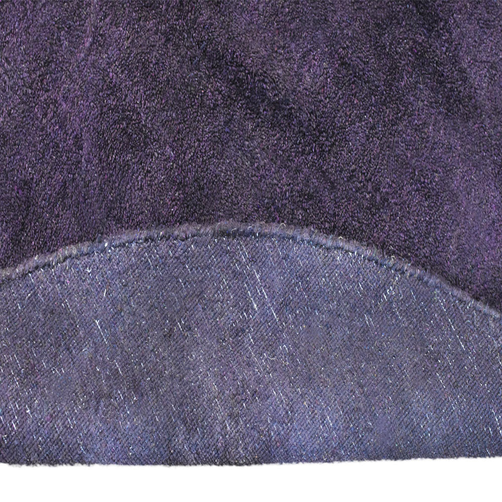 Solid Hand Knotted Silk & Wool Rug
