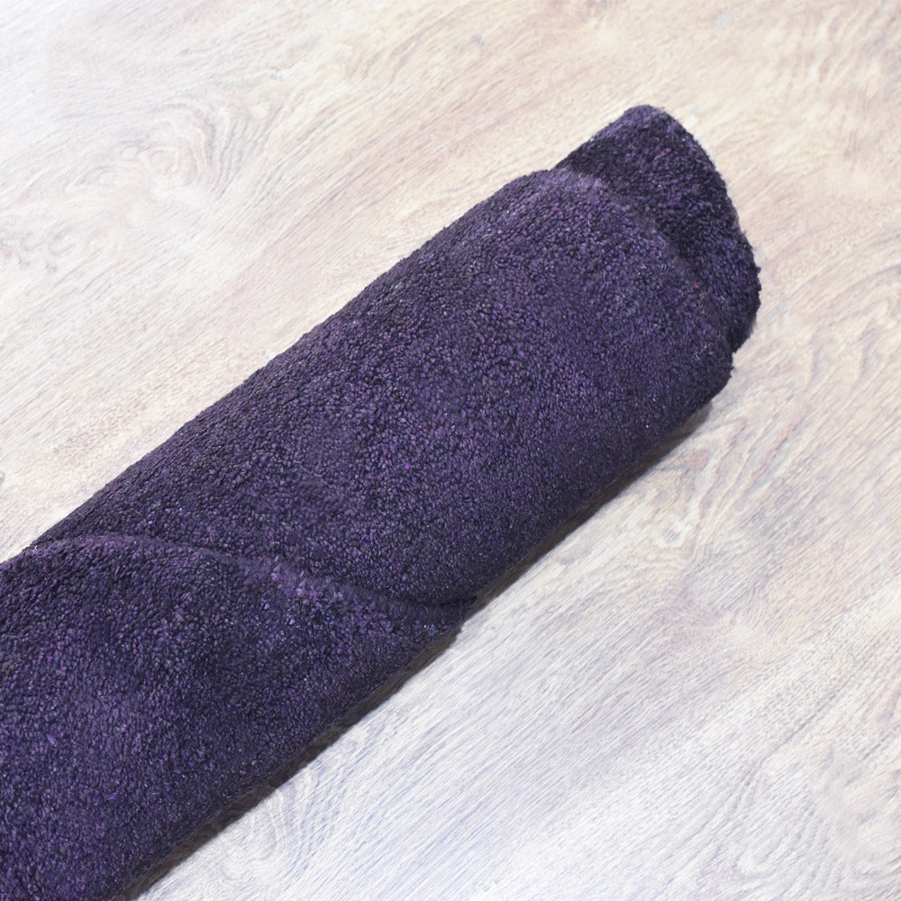 Solid Hand Knotted Silk & Wool Rug
