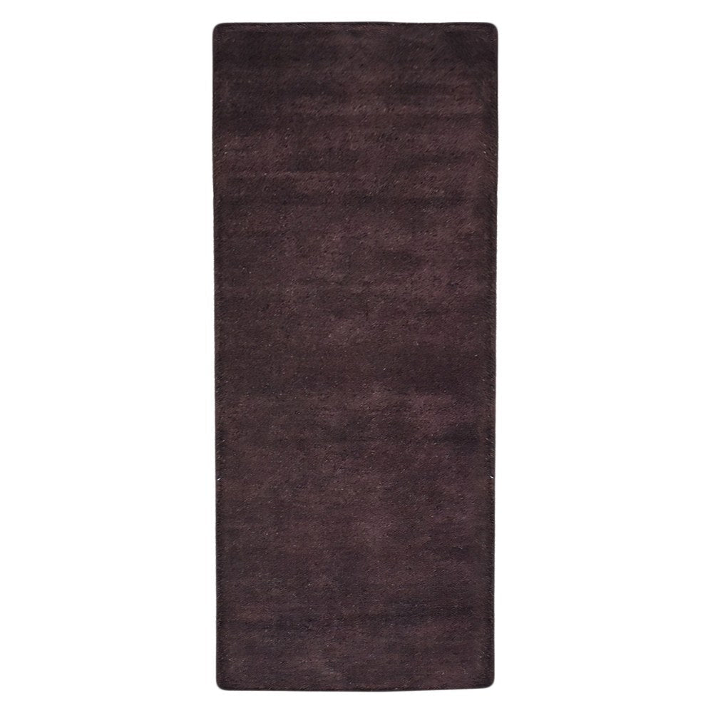 Solid Hand Knotted Silk & Wool Rug