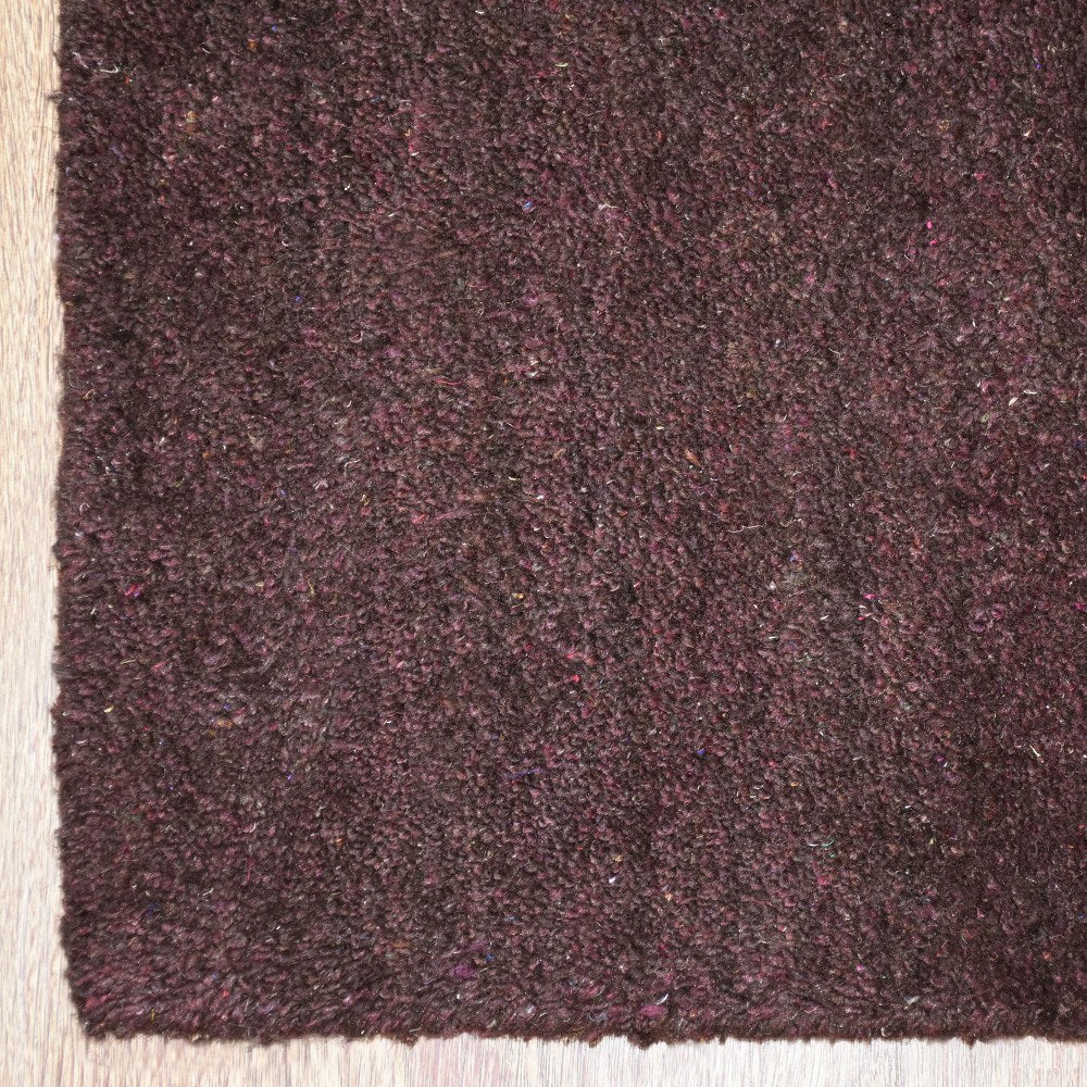 Solid Hand Knotted Silk & Wool Rug