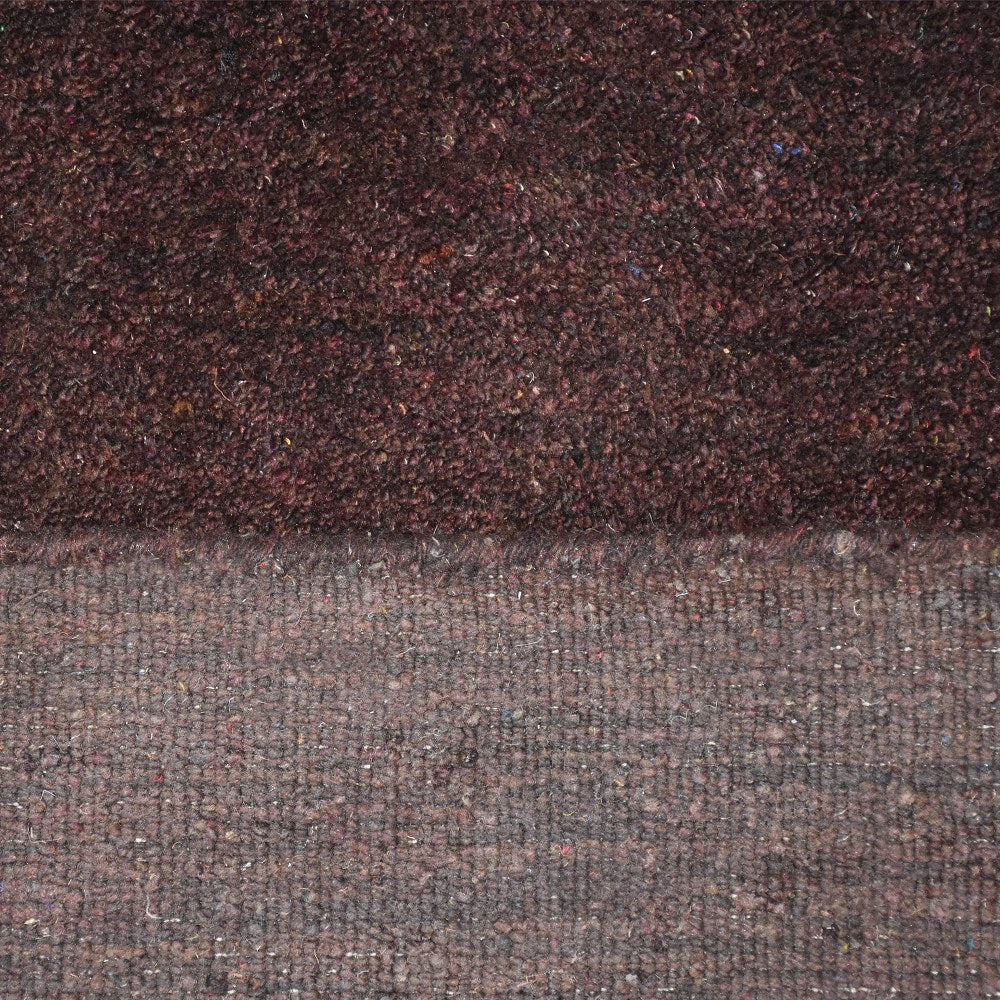 Solid Hand Knotted Silk & Wool Rug