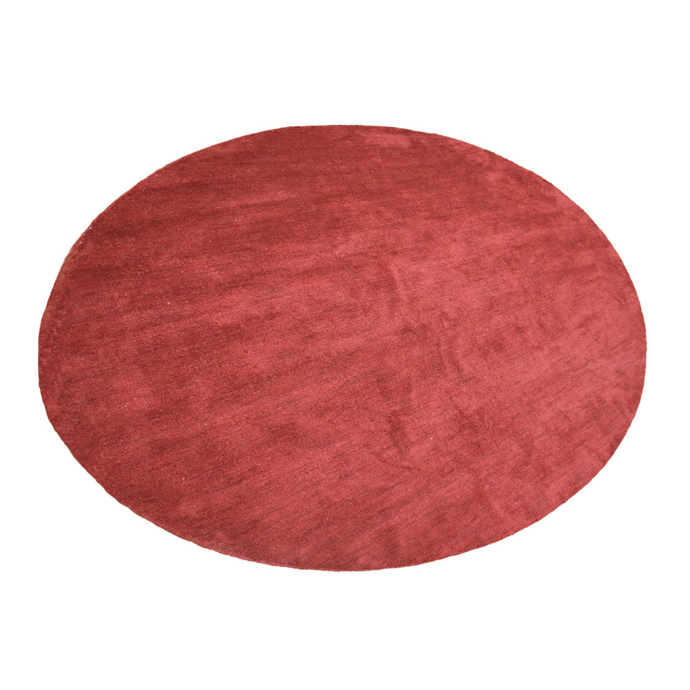 Solid Hand Knotted Silk & Wool Rug
