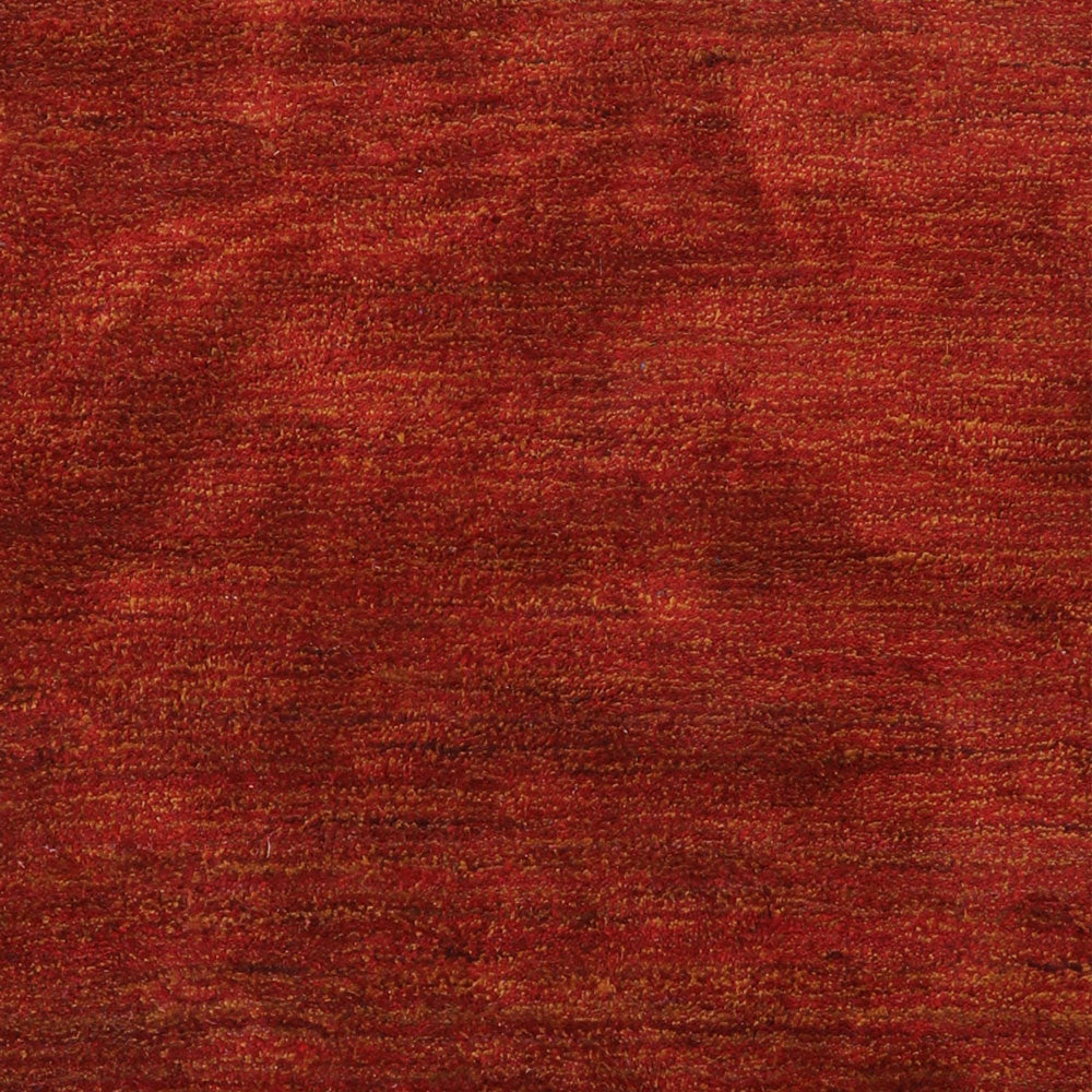 Solid Hand Knotted Silk & Wool Rug