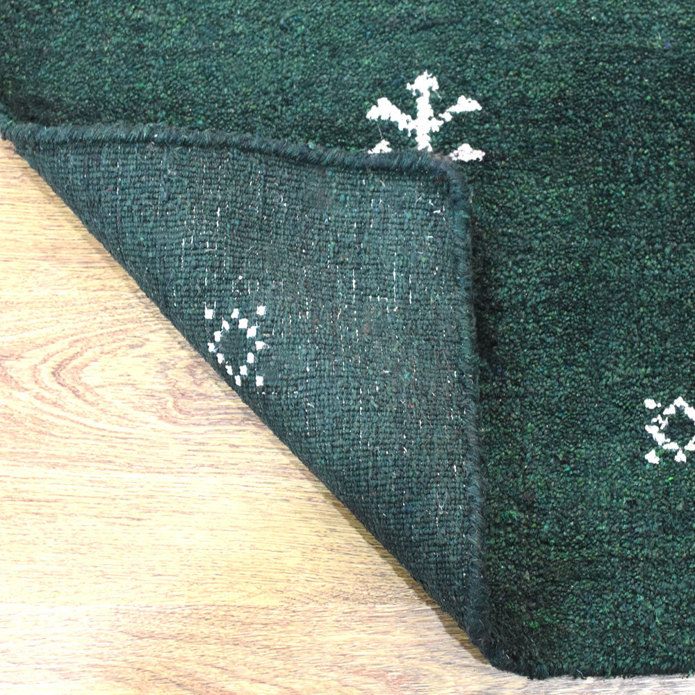 Iver Hand Knotted Silk & Wool Green Area Rug