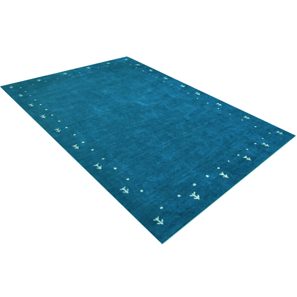 Dale Hand Knotted Silk & Wool Blue Area Rug