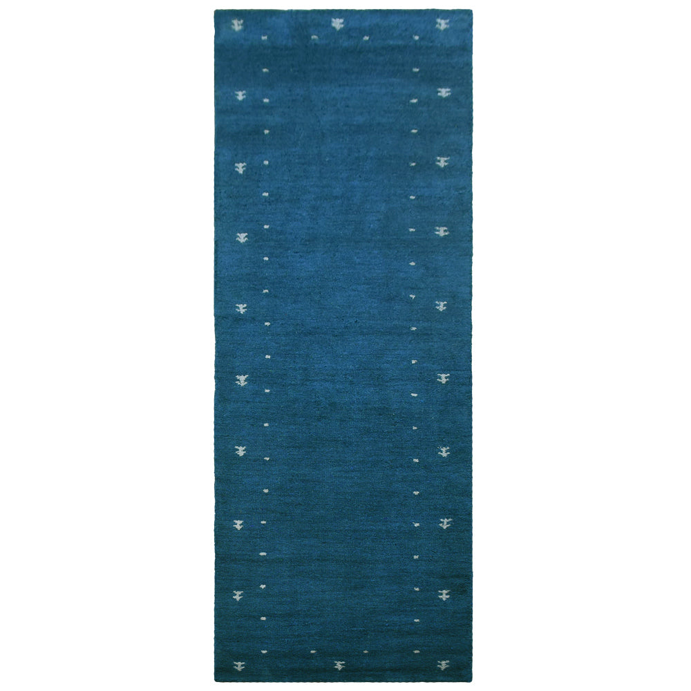 Dale Hand Knotted Silk & Wool Blue Area Rug