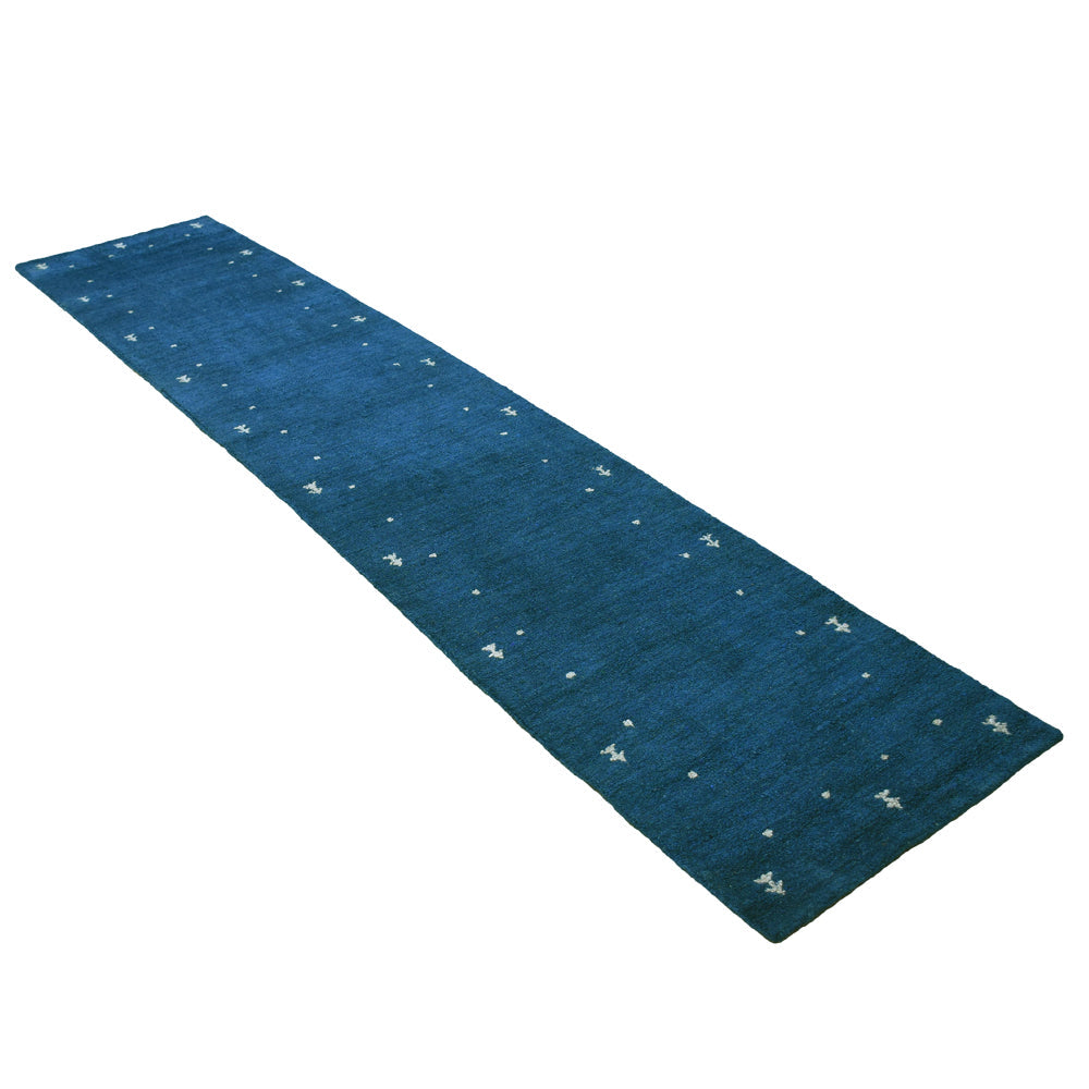 Dale Hand Knotted Silk & Wool Blue Area Rug