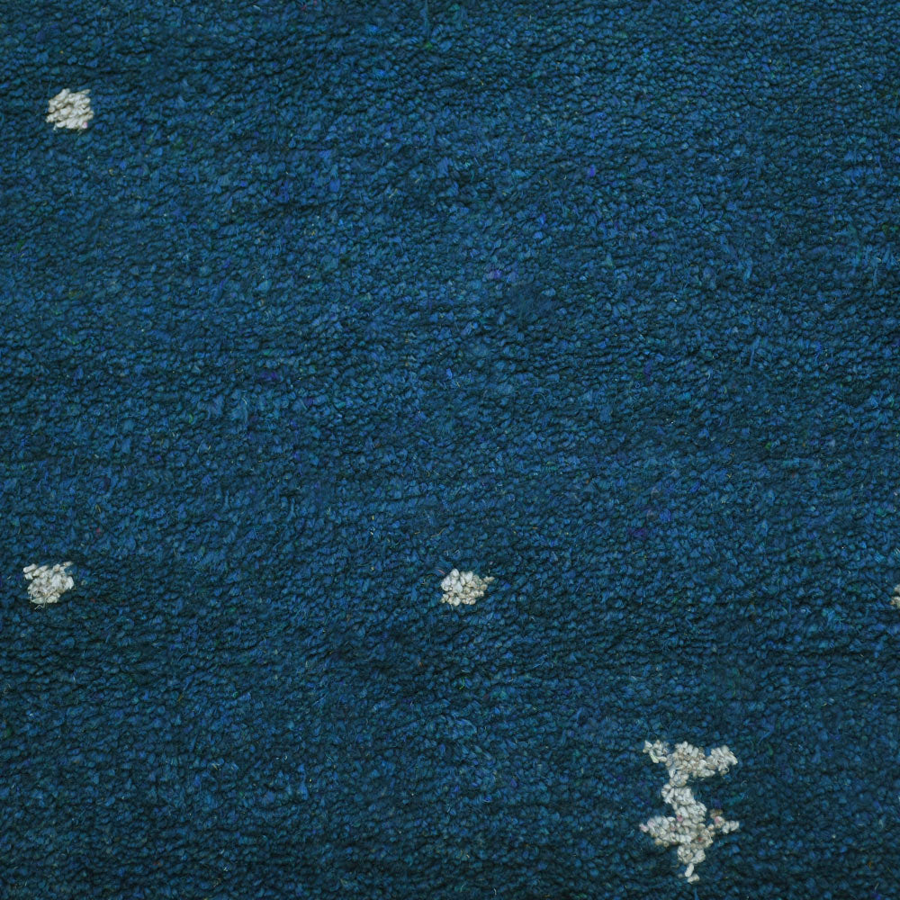 Dale Hand Knotted Silk & Wool Blue Area Rug