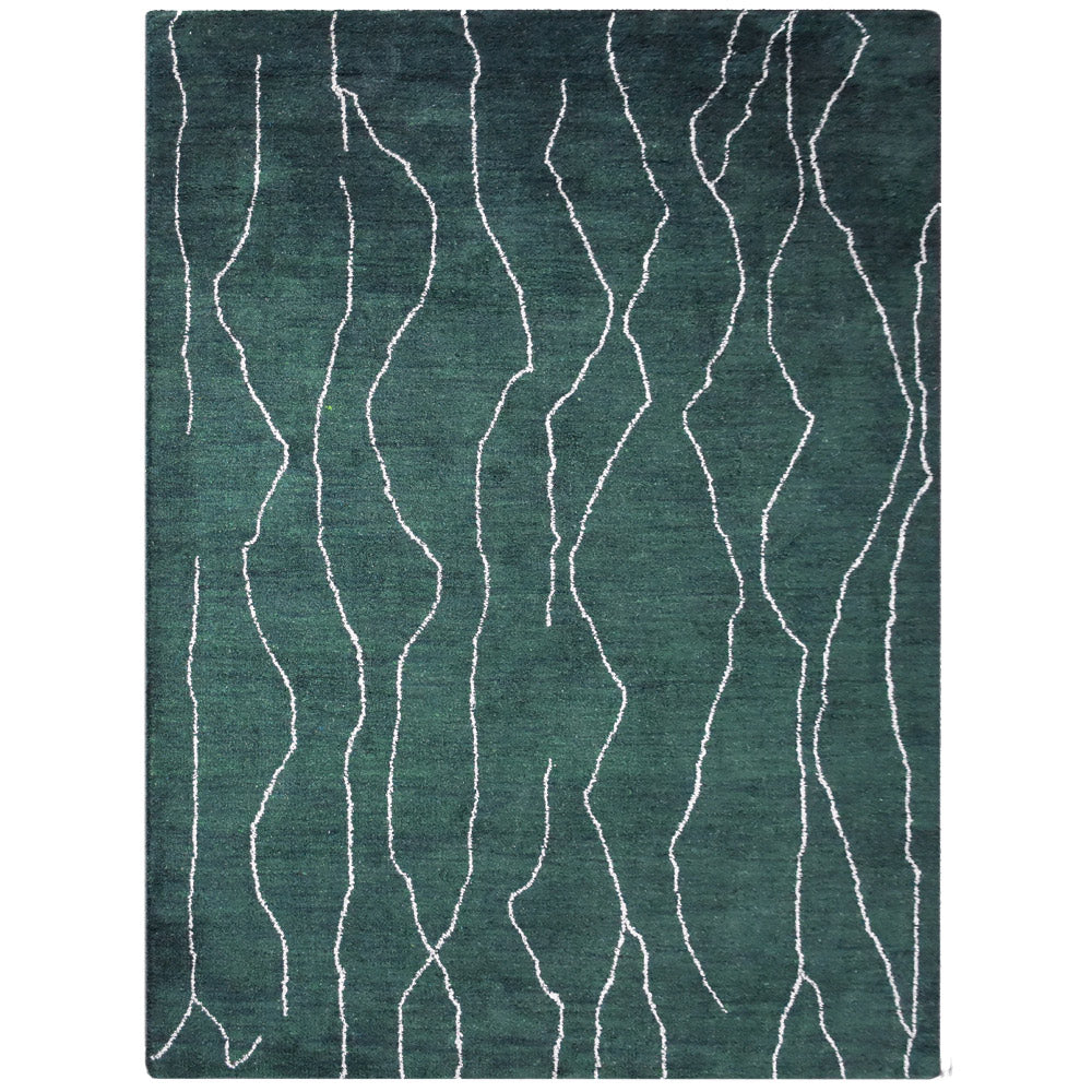 Ripple Hand Knotted Silk & Wool Rug