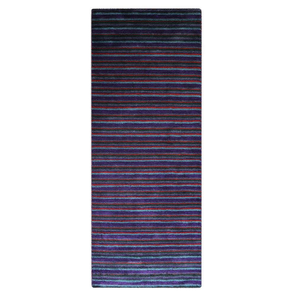 Multicolor Hand Knotted Silk & Wool Rug