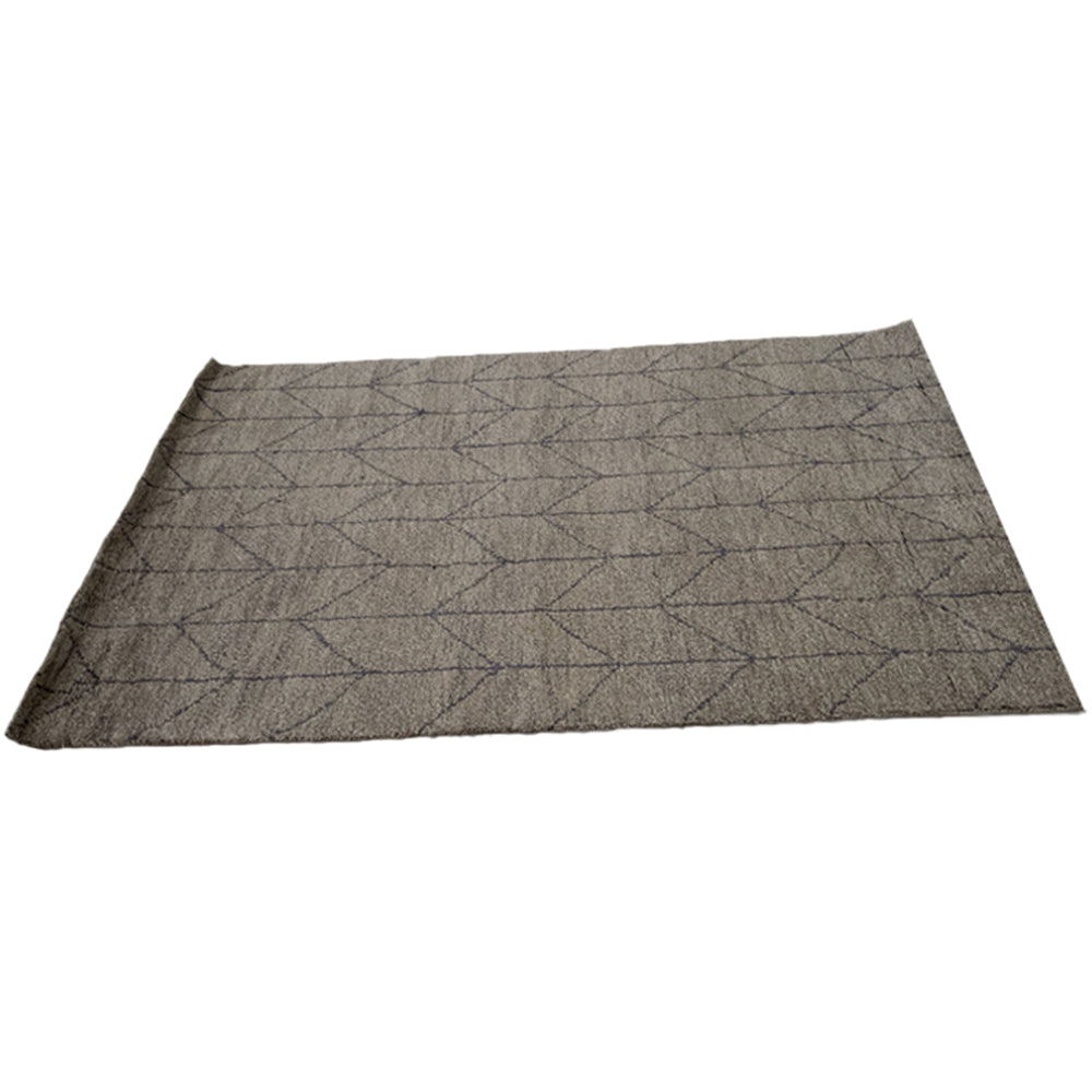 Geo grid Hand Knotted Wool Rug