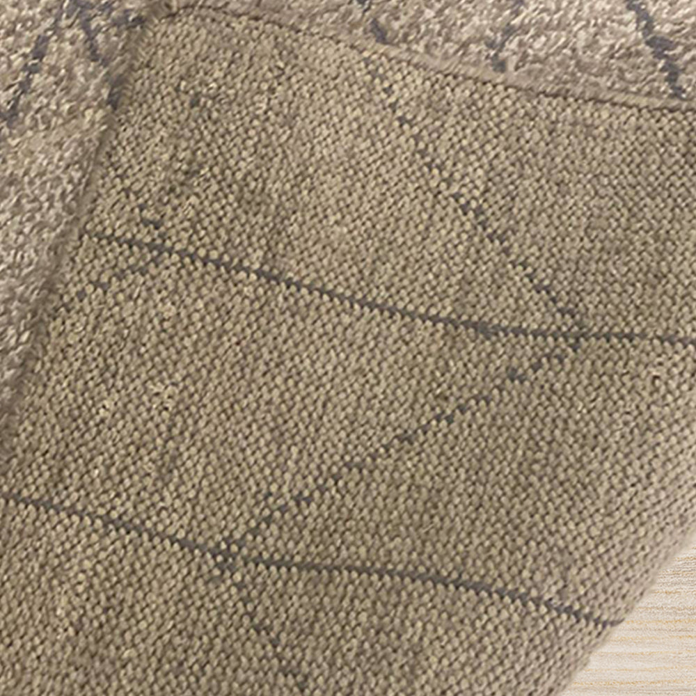 Geo grid Hand Knotted Wool Rug