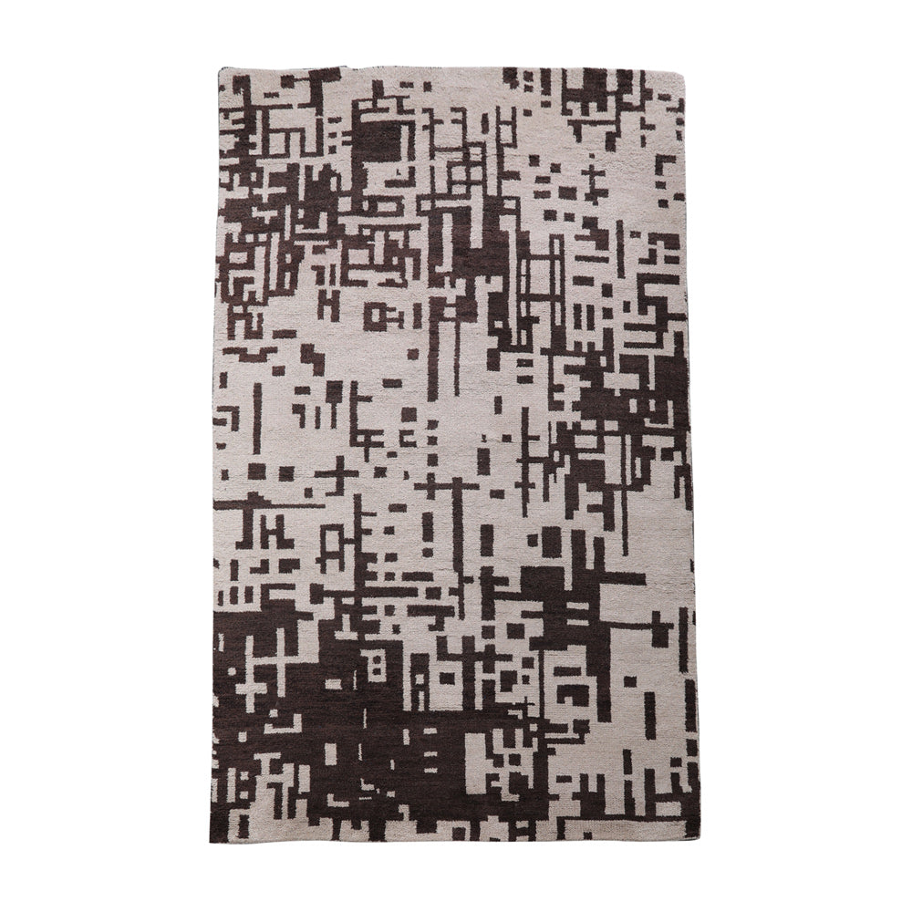Pixelate Hand Knotted Wool Rug
