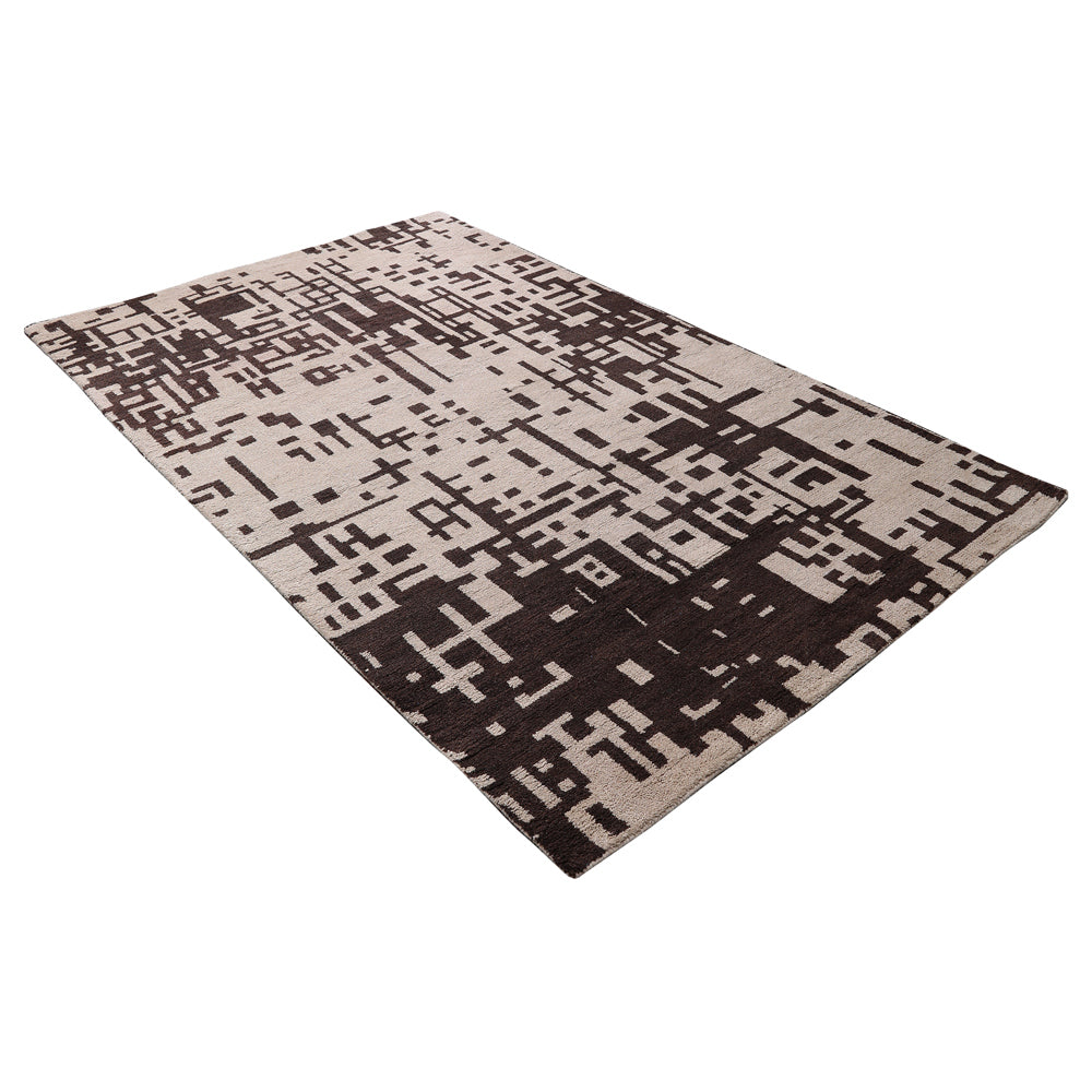 Pixelate Hand Knotted Wool Rug