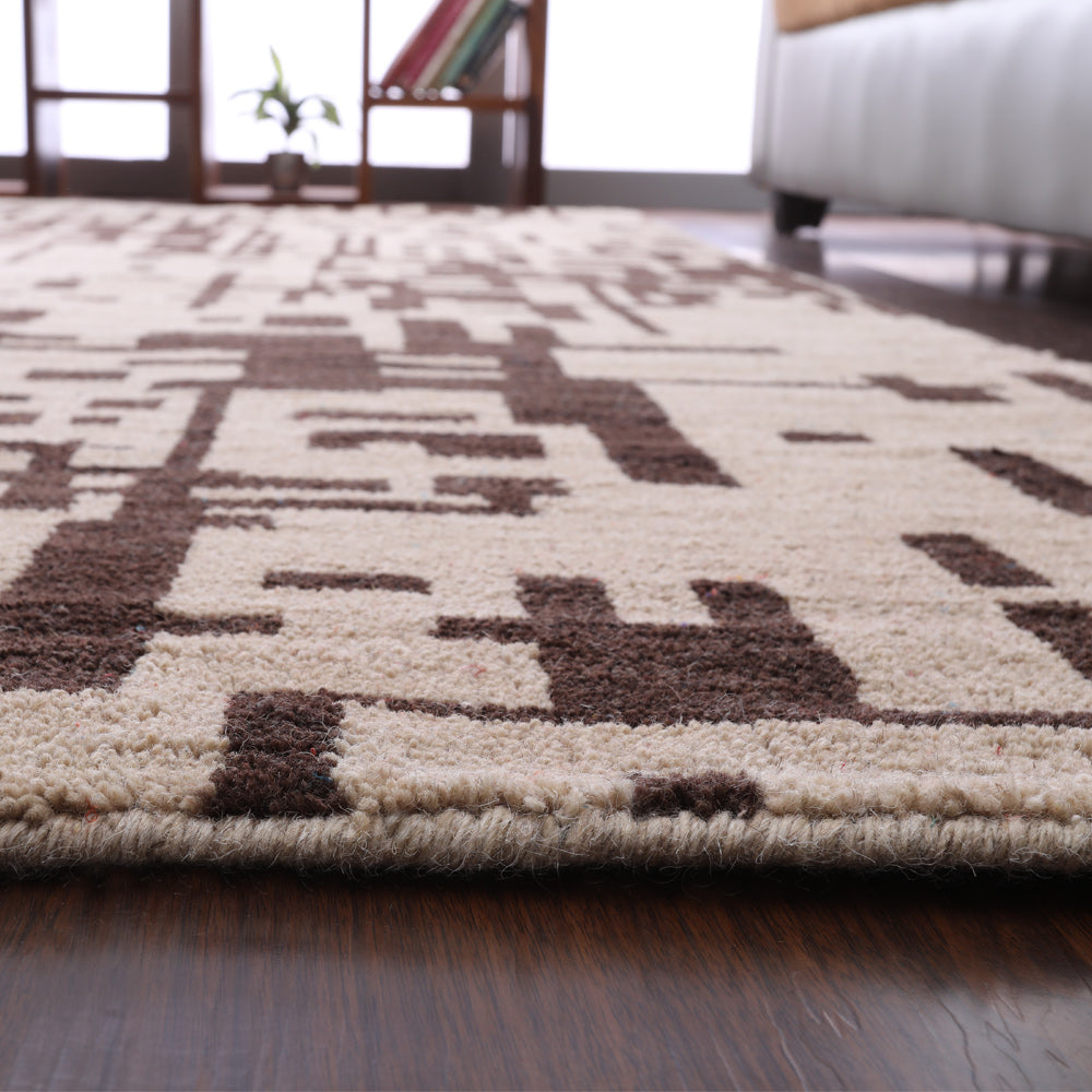 Pixelate Hand Knotted Wool Rug