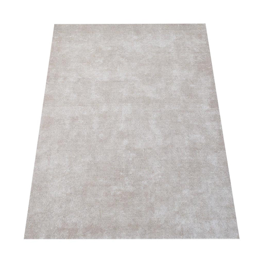 White Hand Knotted Silk Area Rug
