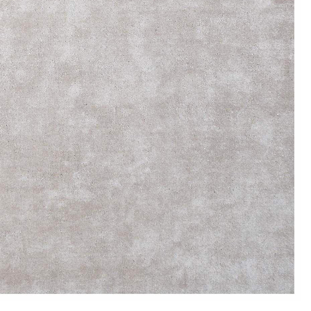 White Hand Knotted Silk Area Rug