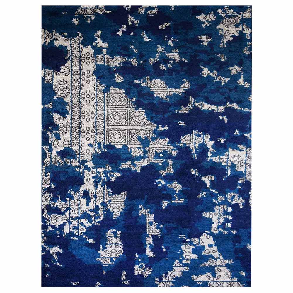 Azure Hand Knotted Silk Area Rug