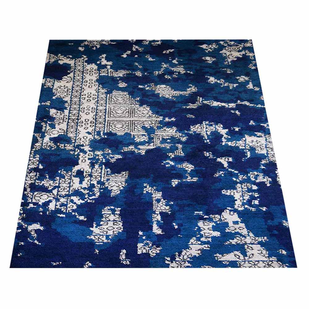 Azure Hand Knotted Silk Area Rug