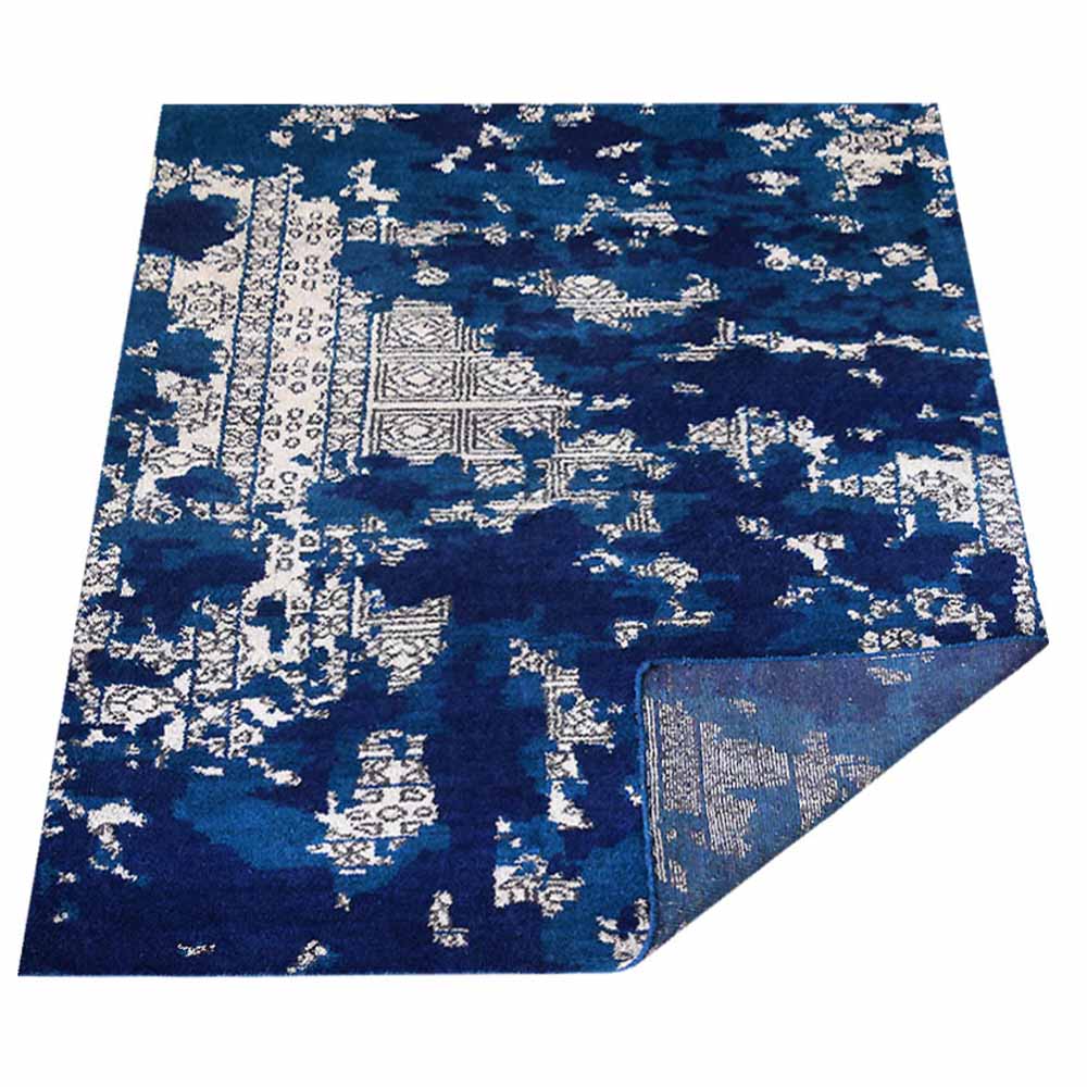 Azure Hand Knotted Silk Area Rug