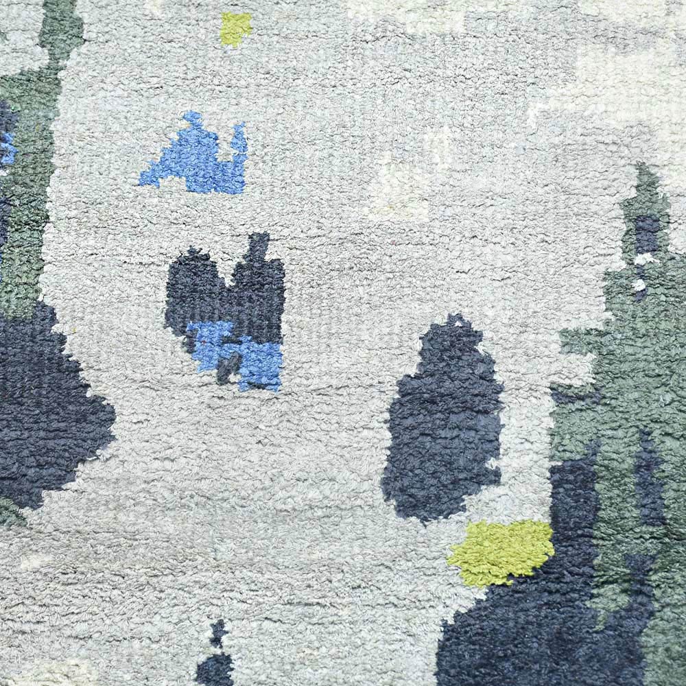 Portland Hand Knotted Abstract Area Rug