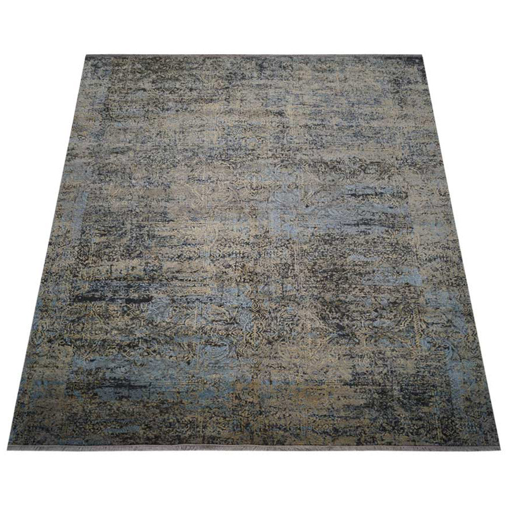 Quincy Hand Knotted Persian Wool And Viscose Area Rug