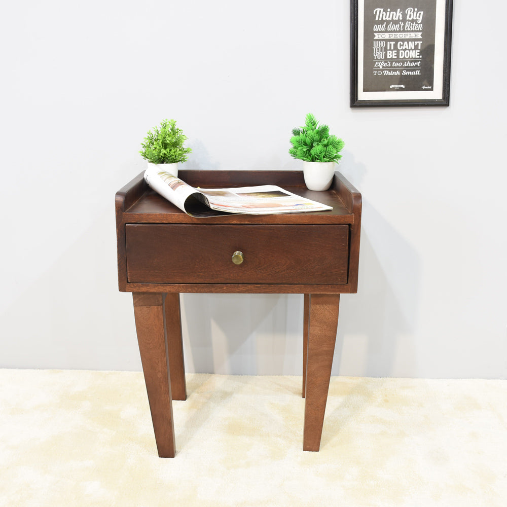 Aria - Drawer Solid Wood Side Table
