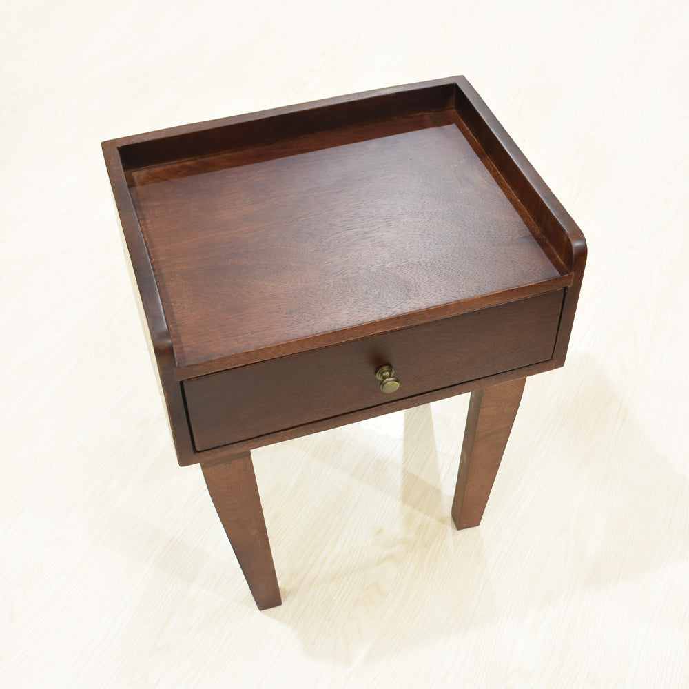 Aria - Drawer Solid Wood Side Table