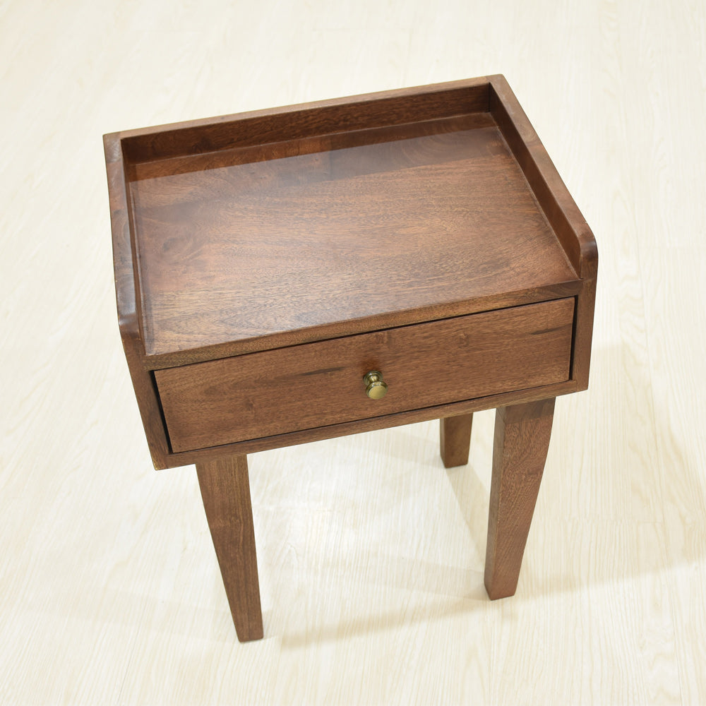 Aria - Drawer Solid Wood Side Table