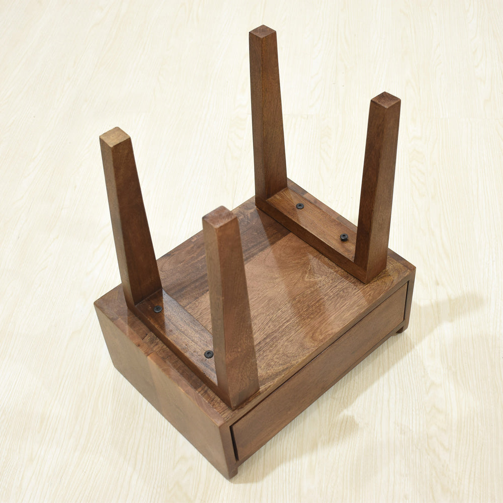 Aria - Drawer Solid Wood Side Table
