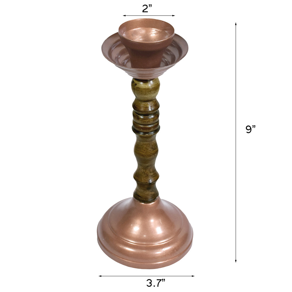 Column Bronze Pillar Candle Holder