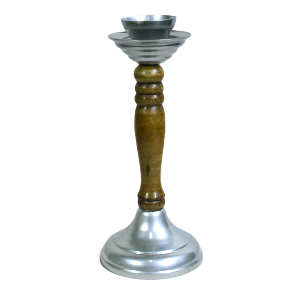 Beacon Silver Pillar Candle Holder