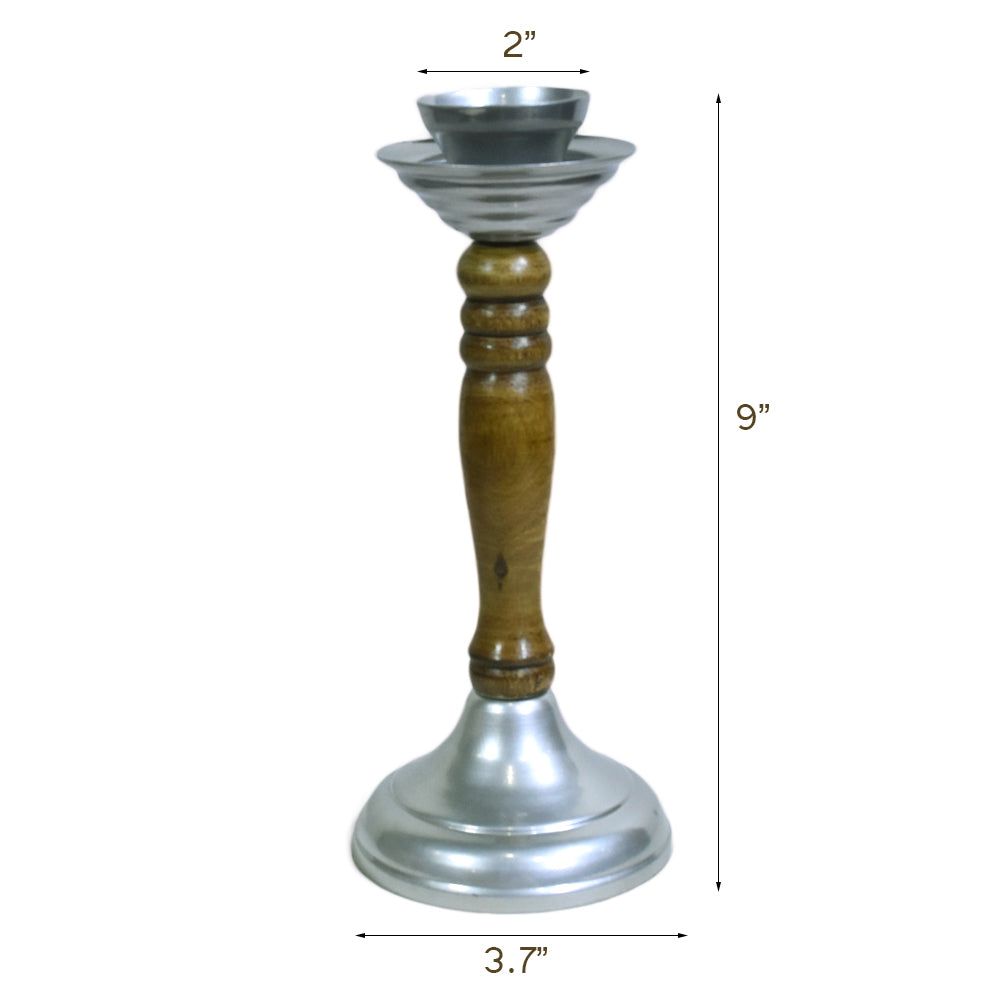 Beacon Silver Pillar Candle Holder