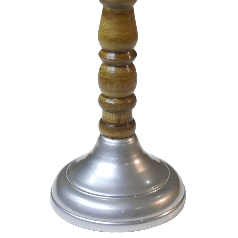 Harmony Silver Pillar Candle Holder