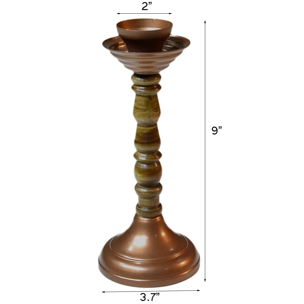Harmony Bronze Pillar Candle Holder