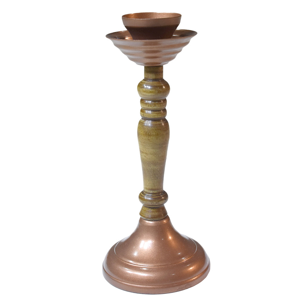 Fusion Bronze Pillar Candle Holder