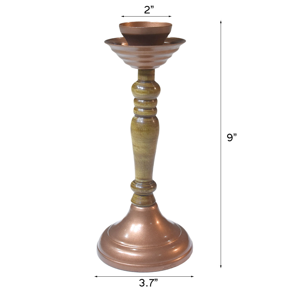 Fusion Bronze Pillar Candle Holder