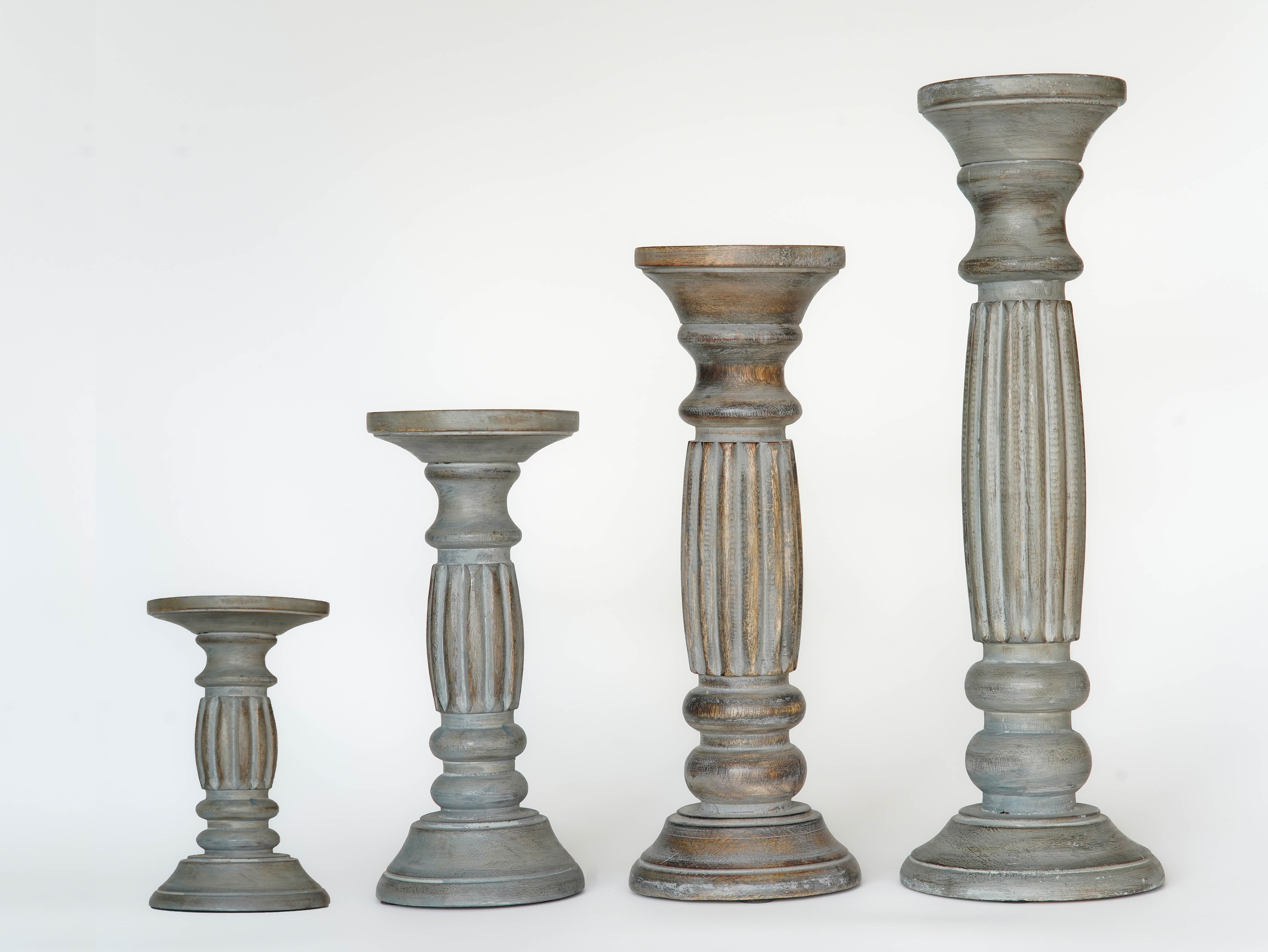 Ionic Pillar Candle Holder - Antique Dusk