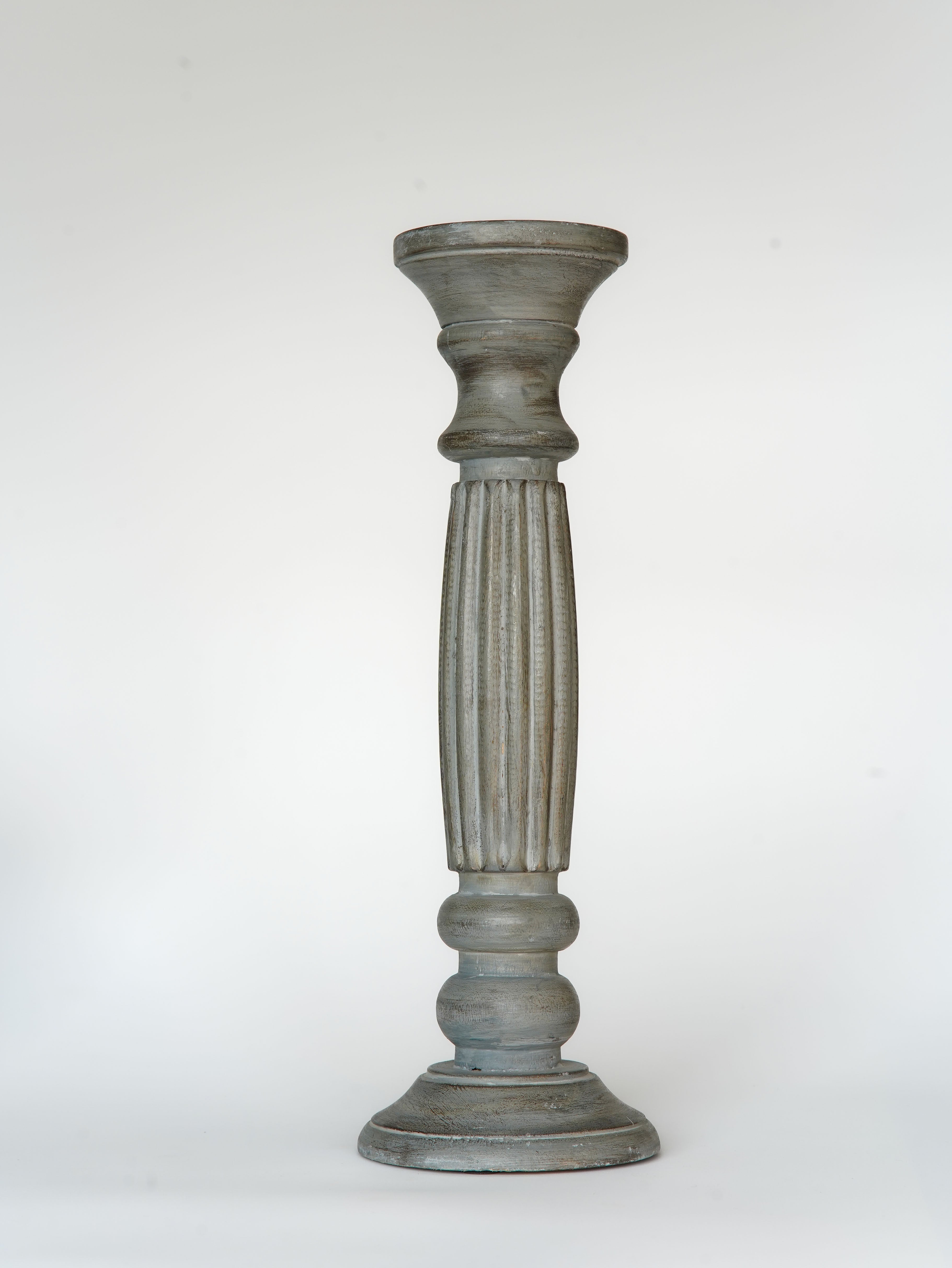 Ionic Pillar Candle Holder - Antique Dusk
