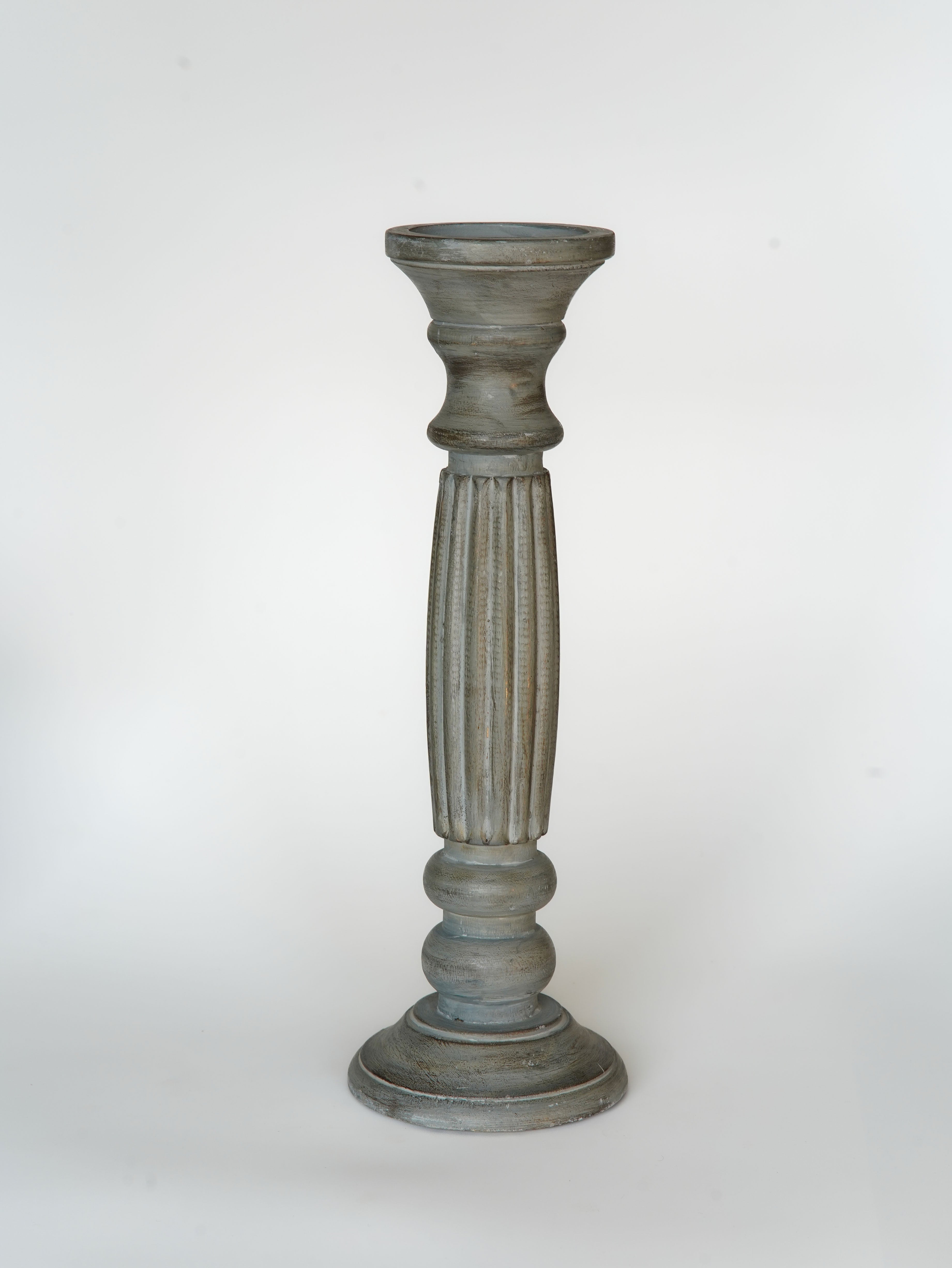 Ionic Pillar Candle Holder - Antique Dusk